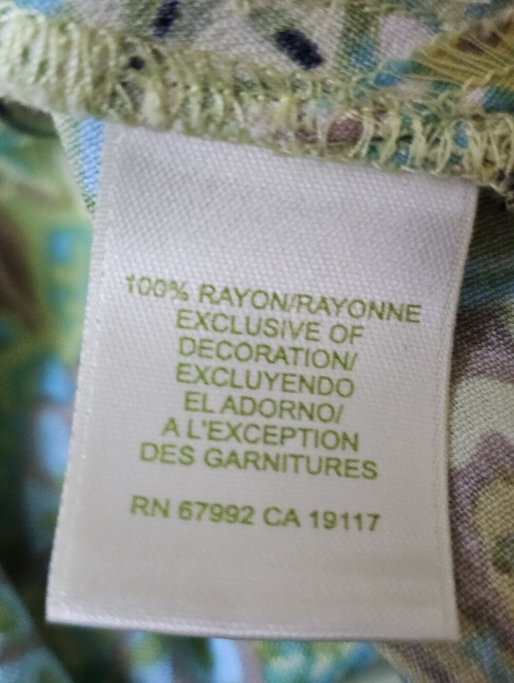 Sigrid Olsen Floral Tank Top Size Large Green Blue Rayon Boho Cottagecore - Picture 10 of 10